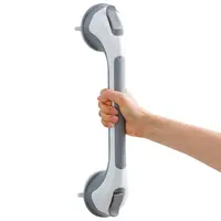 TAILI G9 Shower Grab Bar 16 Inch Suction Cup Grab Bars for Bathroom & Shower, Removable Shower Safety Handle Heavy Duty Bathtub Grip for Seniors & Elderly, Strong Handrails No Drilling Waterproof, Grey
