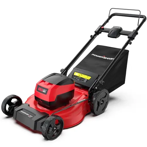 PowerSmart 80V MAX 21-in Cordless Battery Lawn Mower Tool (PS76821) - Brushless Motor, 3-in-1 Mulch/Bag/Lawn Cutting, 6-Step Height Adjustment for Grass Surfaces