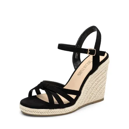 Dream Pairs Women's Wedges, Comfortable Strappy Espadrille High Heel Sandals for Summer Resort Wear, Sandals Women, Heels For Women,shoes for back to school,back to school shoes
