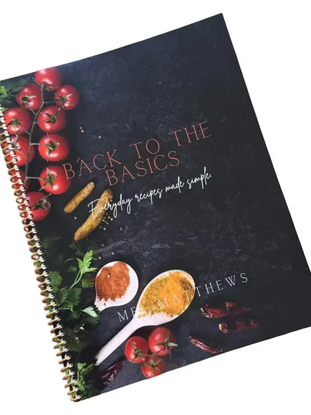 Back to the Basics English Cooking Cookbook - Spiral Bound, 84 Pages, 60+ Easy Home Recipes for Cooking Enthusiasts, Health-Focused Grocery Shopping Tips, Sandwich Bread Doughs Guide, Condiments & Chocolate DIY Sweets Instructions