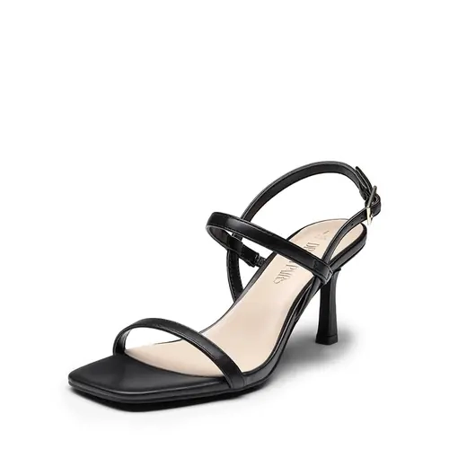 Dream Pairs Women's Strappy Block Heel Sandals - 2.95-inch Heel, Square Toe, Adjustable Ankle Strap, Chic Straps, Padded Sole, Comfortable Footwear for Party & Formal Wear, Classy Elevated Sandals,sohochic