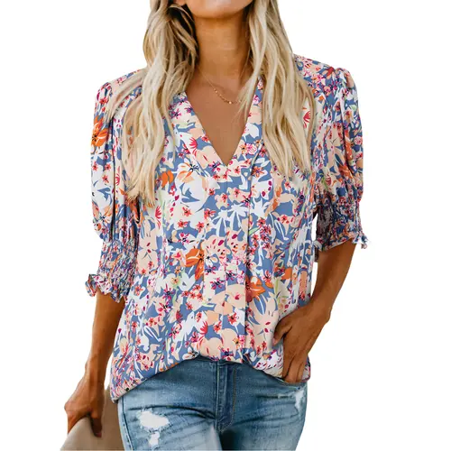 EVALESS Womens Graphic Solid V Neck T Shirts Tops Casual Ruffle Short Sleeve Blouses Boho Floral Lightweight Cute Tee 2026 Womenswear Summer Springtok Outfits  Deals For You Days summer outfits,back to school,back to school shopping Casual Chic Vneck