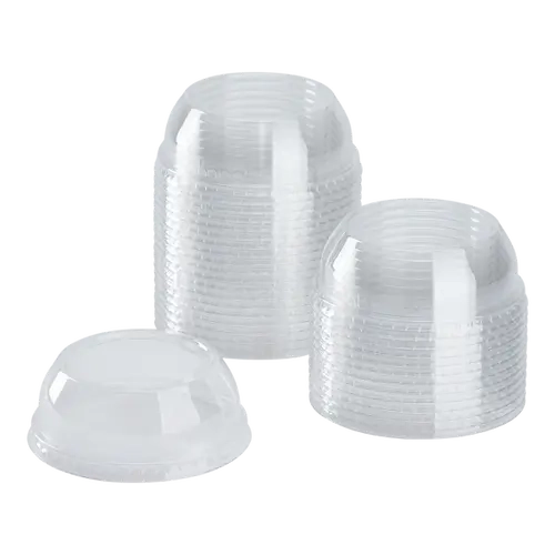 [1,000 pcs] Karat 98mm Disposable PET Plastic Dome Lids