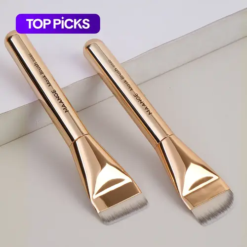 Makeup Brush Set, Beauty Brush Set, Face Makeup Brushes, 2 Counts/set Flat-Head Design Foundation Brush & Concealer Brush, Cosmetic Brush Set, Multifunctional Synthetic Makeup Brushes, Professional Makeup Tools for Applying Facial Masks #GLOBAL PICKS