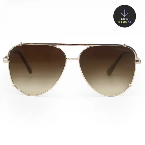 Topfoxx Cristina Unisex Faded Brown Tangle-Free Round Aviator Sunglasses - Fashionable Frames - Shatterproof Certified Lenses - UV400 Protection - Sunglasses for Women