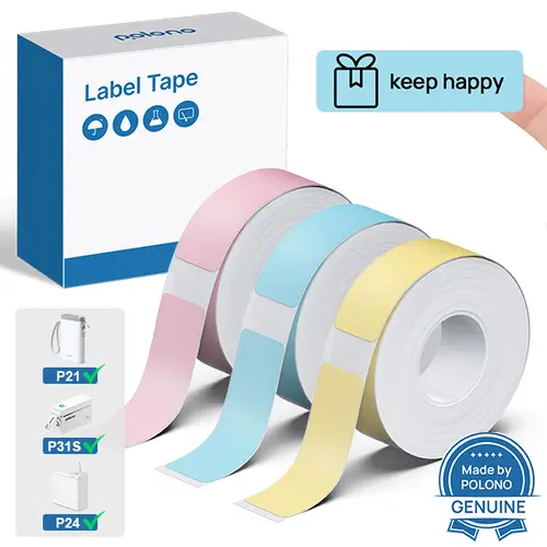 Genuine P24/P31S/P21 Printer Label Maker Tape, Adapted Label Print Paper, 14x40mm(0.59"x1.57"),180 Tapes/Roll #SummerVibes