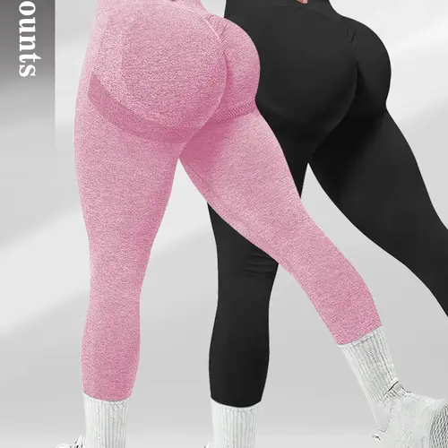 Women's Solid High Waist Sports Leggings, Tight-fitting Comfy Breathable Skinny Pants for Yoga Gym Workout Running, Ladies Sportswear Workout Clothes Women for All Seasons, Skinny Yoga Bottoms, High Waists Leggings