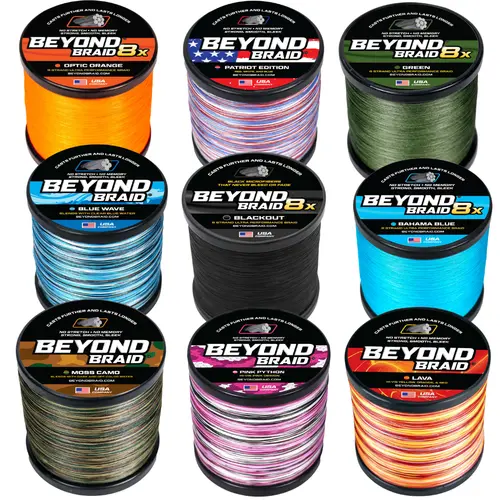 Beyond Braid Braided Fishing Line - 300yd Pro Grade PE Fibers Line, Low Stretch, Increased Hookup Ratio, Less Wind Knots, Longer Distance for Saltwater & Freshwater Fishing Tools