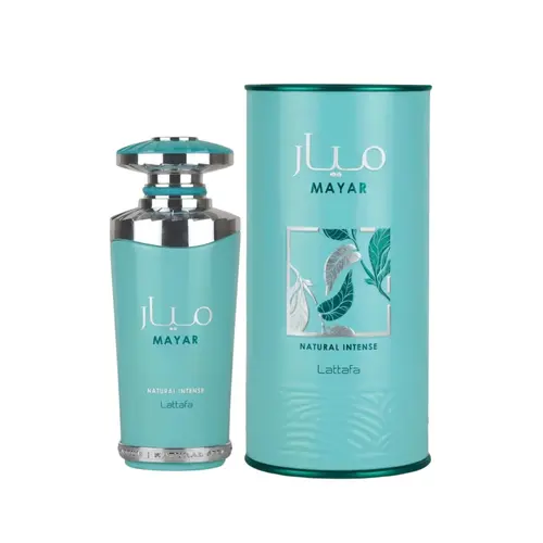Lattafa Mayar Natural Intense Unisex Eau de Parfum (3.4 oz) - Fresh, Sweet, Aromatic Woody Fragrance with Vanilla, Coconut, Jasmine, Creamy Musky Notes, Long Lasting Fragrance for Adults, Eau de Parfum Strength, Lasting Aura, Non-Toxic Self Care Product