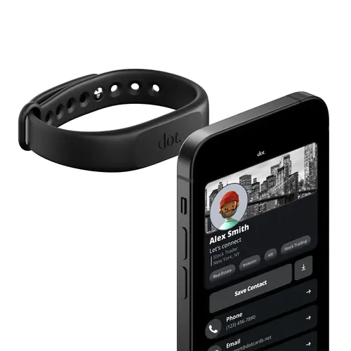 dot. Single Dot Band - NFC Digital Business Card with QR Code, Tap to Share, No Subscription Required, Compatible with iPhone/Android, Connect