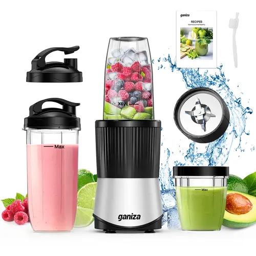 Ganiza professional smoothie blender 900W motor 25000 rpm suitable for frozen fruits and ice multi-functional countertop blender dishwasher safe food processor similar to Juicer Machine Blade for Smoothies Juices & More