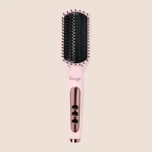 L'ANGE HAIR Le Vite Ceramic Thermal Straightening Brush - Heated Dry Hair Tool with Adjustable Temperature for Curly Locks, Supporting Styling & Transformation
