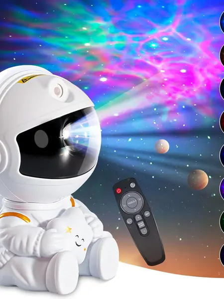 LED Astronaut Galaxy Star Projector - Remote Control, 360° Adjustable Nebula Ceiling Lamp, Festive Lighting, Living Room Decor, Cool Room Decor, LED Lights Bedroom, Tools and Gadgets, Teen Boy Gift, Boyfriend Birthday Present,sohochic