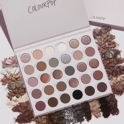 ColourPop Stone Cold Fox Cool-toned Eyeshadow Palette - 30 Pan Matte & Metallic Finish Ultra-pigmented Pressed Powder Formula 0896