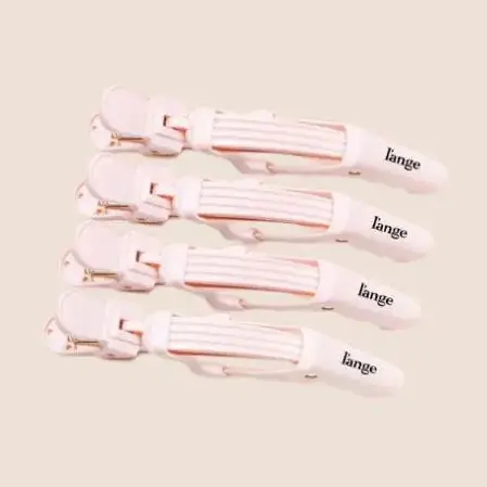 L'ANGE HAIR Alligator Clips - 4-Pack Styling Essentials, Wide Teeth, Double-Hinged, Textured Grip, Gentle Firm Hold, Sectioning & Securing Tools