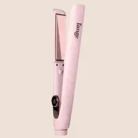 L'ANGE HAIR Le Titane Titanium Flat Iron - Infrared Hair Straightener with Curved Edges, Adjustable Heat, Dual Voltage & LCD Display
