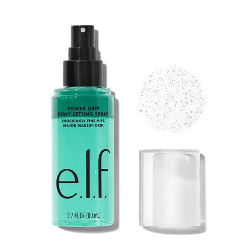 e.l.f. Power Grip Dewy Setting Spray - Bi-Phase Long-Lasting Makeup Spray, 5% Aloe + Hyaluronic Acid, Fine Mist, Non-Sticky 27.7 oz (80 mL)