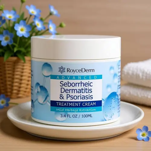 Psoriasis Cream for Seborrheic Dermatitis Treatment - Roycederm Herbal Extracts Formula for Comprehensive Care & Comfort - 100G