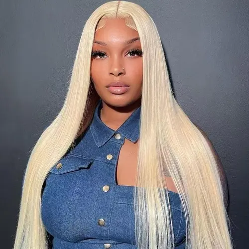 Tuneful 180% Density 613 Blonde HD Transparent 13x6 Lace Frontal Hair Wigs For Women Hot Red Straight 40 Inch Pre Plucked 613 Lace Front Hair Wigs P4/27 Hair Wig Neon Red Color