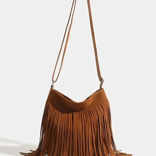 Women's Tassel Design Fringe Hobo Bag, Casual Y2K Crossbody Shoulder Bag for Daily Use, Commuting and Shopping Handbag, Boho Bag, Bohemian Casual Purse, Casual Fashion Bag