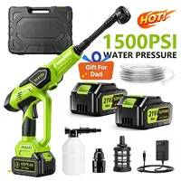 【ToolUpgrade】KEPEAK Cordless Power Washer Car Wash Kit, 1500PSI Portable Battery-Powered Foam Sprayer with 550PSI Max Pressure, 1x48V 5.0Ah Rechargeable Battery, Snowflake Foam Lance, Foam Cannon Kit,father'sdaygifts