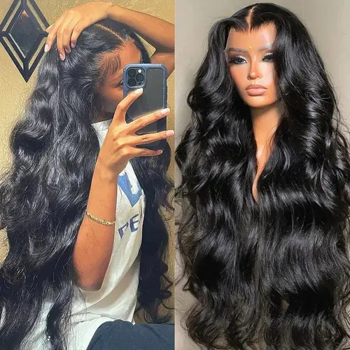 Tuneful HD Transparent 13x6 Lace Front Hair Wigs P4/27 Highlight Pre Plucked Body Wave Human Hair Wig 180% Density 99j Lace Frontal Wigs For Women TikTokShopBackToSchool