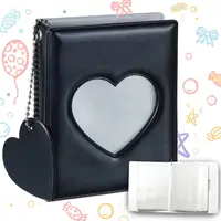 3" Mini Hollow Fading-Resist Photocard Album, 32-Pocket Photo Book with ID+Ticket Slots & Photo Protector Sleeves, Home & Office Gift Organizer, 32‑Pocket Hold,sohochic