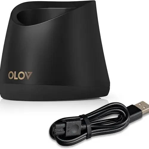OLOV Replacement Charging Base for Groin Hair Trimmer, Fast and Stable Charging Dock with USB Power Cord, Black