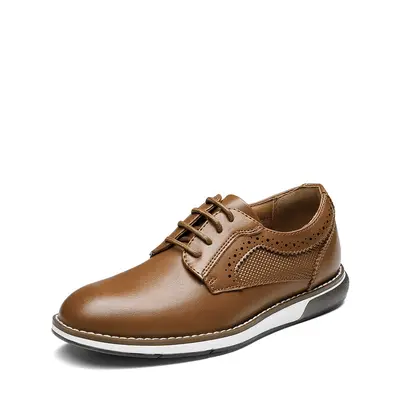 BRUNO MARC Boys' Closed Wingtip Oxford Low Top Sneaker Walking Shoes - Formal, Elegant, Classic Kids' Flat Footwear, Low Top Shoes