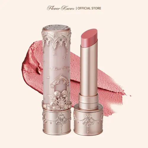 Flower Knows Little Angel Collection Matte Lipstick, Silicone-Infused Velvety Lip Mud with Intense Pigmentation and a Soft, Smooth Finish, Conceal Lip Lines, #sohochic