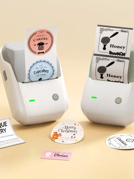 Niimbot B1/B1Pro 2-Inch Portable Wireless Inkless Thermal Label Maker, Sticker Printer with 1 Roll 2"x1.18" BPA-Free Label, App Editing & Multiple Templates for Small Business, Home