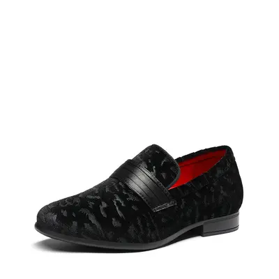 BRUNO MARC Boys' Formal Slip-On Dress Loafers (10-11 Years) - Velvet/Patent/Faux Leather, Smooth PU Upper, Padded Insole, Party-Perfect Look, Suit-Ready for Weddings, Busy Days Footwear, Slip On Style