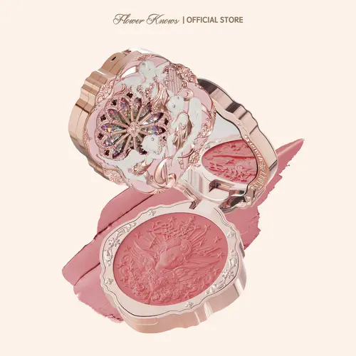 Flower Knows Little Angel Collection Cream Blush, Hydrating Pigmented Blush with Lecithin, Buildable Long-Lasting Color for Flawless Glossy Finish, Adults' Makeup Cosmetic, #sohochic