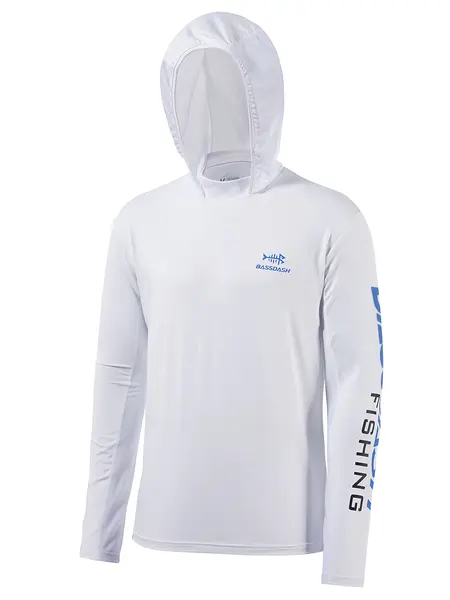 BassdashUPF 50+ Men’s UV Sun Protection Long Sleeve Hooded Fishing Shirts