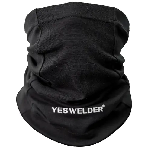 YESWELDER Flame Resistant Black Welding Neck Gaiter - FR Polyester Fiber Balaclava Face Mask, Breathable Spark Protection Work Accessory for Welders, Black Neck Gaiter
