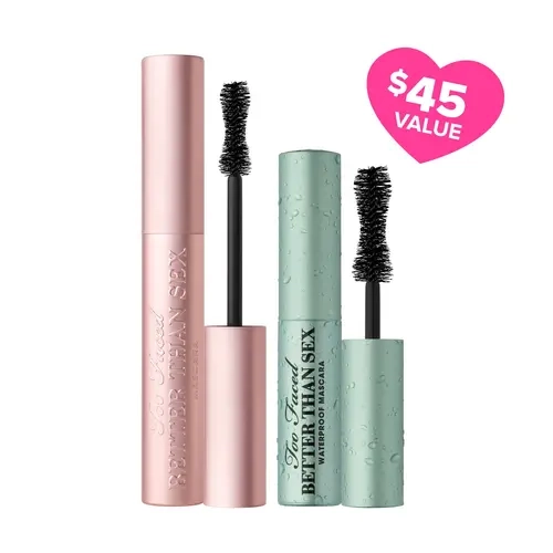 Too Faced Better Than Sex Original & Waterproof Mascara Set - Volumizing Lash Value Set Gift