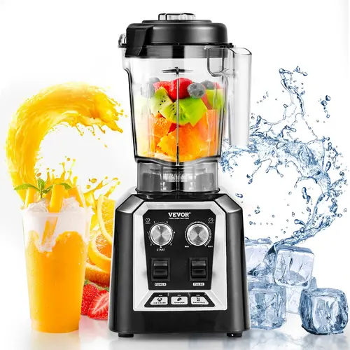 【toolupgrade】VEVOR Professional Blender Commercial Countertop Blenders68 oz Jar Blender ComboStainless Steel 3 Functions Blenderfor Frozen DrinksShakesSmoothiesPereeand Crush Ice, Juicer Blender, Blender Grinders