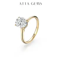 ATTAGEMS Women's 14 Karat Gold Plated Lab-Created Moissanite Engagement Ring, 1.0CT-4.5CT Oval Cut D Color VVS1 Clarity, Wedding-Ready Jewelry for Adult Females, Birthday GF Gift, Luxury R112 Marriage Ring