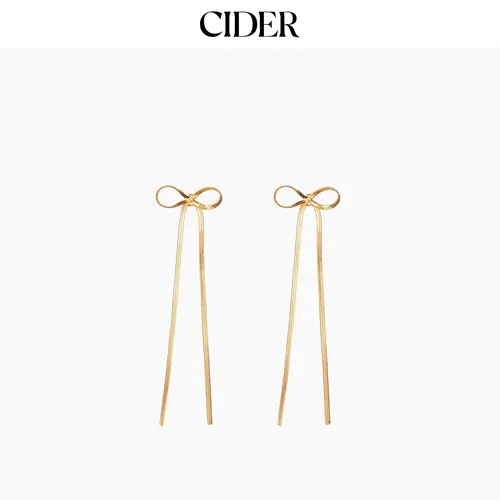 Cider [2 colors, size One Size-One Size] Bowknot Shaped Drop Earrings