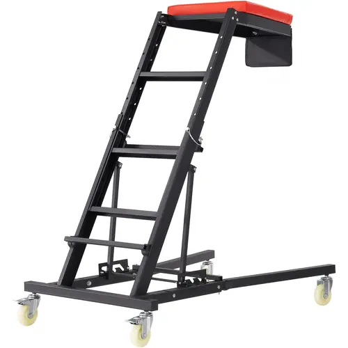 【toolupgrade】VEVOR Automotive Top Creeper, with Adjustable Height 48" to 76", 400 LBS Capacity High Creeper, 4 Swivel Caster Wheels, Heavy Duty Foldable Creeper for Auto Repair and Maintenance