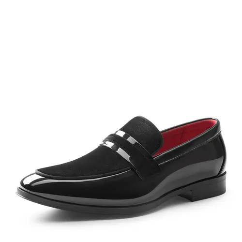 BRUNO MARC Everett Men's PU Leather Slip-On Loafers - Comfortable Business Casual Loafers, Walking Shoes, Elegant Daily Wear Flats, Comfortable Loafers,shoes for back to school,back to school shoes,sohochic