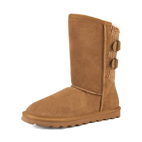 Dream Pairs Women's Classic Winter Mid-Calf Boots - Soft Faux Fur Lined, Adjustable Buckle, Low Heel, Slip-Resistant EVA Sole, Grippy Light Rubber Outsole Shoes, Rubber Outsole Feels Grippy And Light,sohochic