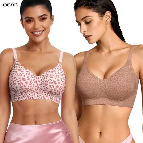Oeak Womens Jelly Bra Seamless No Underwire Comfort Bras Buttery Soft Wireless Bralette Full Coverage Everyday Bra