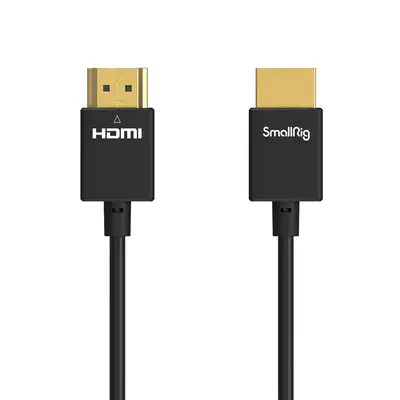【Summerwins】SmallRig Upgraded Ultra Thin HDMI Cable 55cm/1.8Ft (A to A), 4K Hyper Super Flexible Slim Cord, High Speed Supports 3D, 4K@60Hz, Ethernet, ARC Type-A Male to Male for Camera, Monitor, Gimbal - 2957B