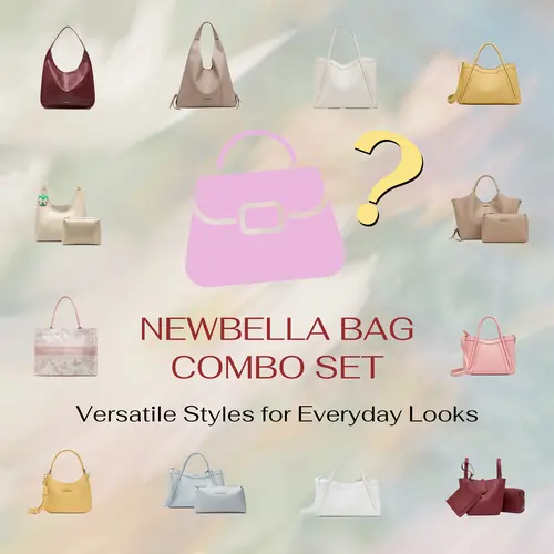 NEWBELLA 2‑Piece Mystery Purse Set, Assorted Random PU Leather Fashion Purses, Surprise Mixed Style Bundle for Everyday Outfits