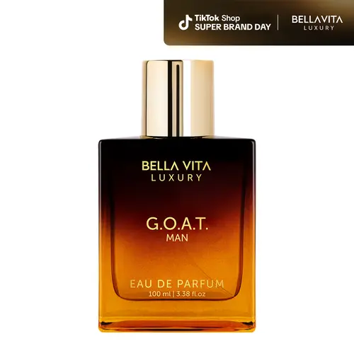 BellaVita Luxury's G.O.A.T. Man | Eau De Parfum (EDP) | Bergamot, Amber & Vetiver | Woody & Musky | Long Lasting | Cruelty Free | Perfect Gift for Him