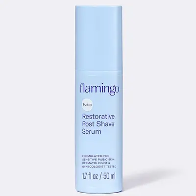 Flamingo Pubic Restorative Post Shave Serum with Oat Extract, Ceramides, and Apple Extract | Soothing, Calming Sensitive Skin | Gentle Aftershave Gynecologist Tested Hydrated