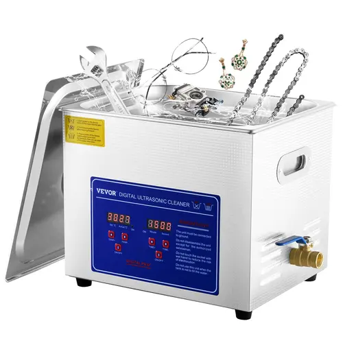 VEVOR Professional Ultrasonic Cleaner, TikTokShopBlackFriday, Various specifications, Ultrasonic Jewelry Cleaner with Digital Timer & Heater, Stainless Steel Industrial Sonic Cleaner for Glasses, Watches, Rings, Small Parts