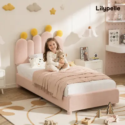 Lilypelle Adjustable Dog Stairs - Multi-Size, Durable Solid Wood Frame, Water-Resistant Faux Linen (Handles Spills), High-Density Foam Cushioning Every Step, Non-Slip, Joint-Friendly for Small-Large Dogs, Easy Access to High Beds/Couches, Easy Assembly