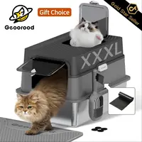 【Geoorood】Geoorood XXL Cat Litter Box Stainless Steel 20L with Lid,  XL Large Metal Litter Box High Sided Design,Anti-Urine Leakage, Include Cat Mat & Litter Scoop, Never Absorbs Odors, Easy Cleaning, Non-Sticky#backtoschool